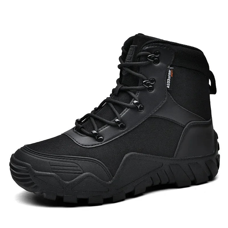 Men's High-Top Tactical Hiking Boots – Breathable Desert Work Shoes with Extended Sizing