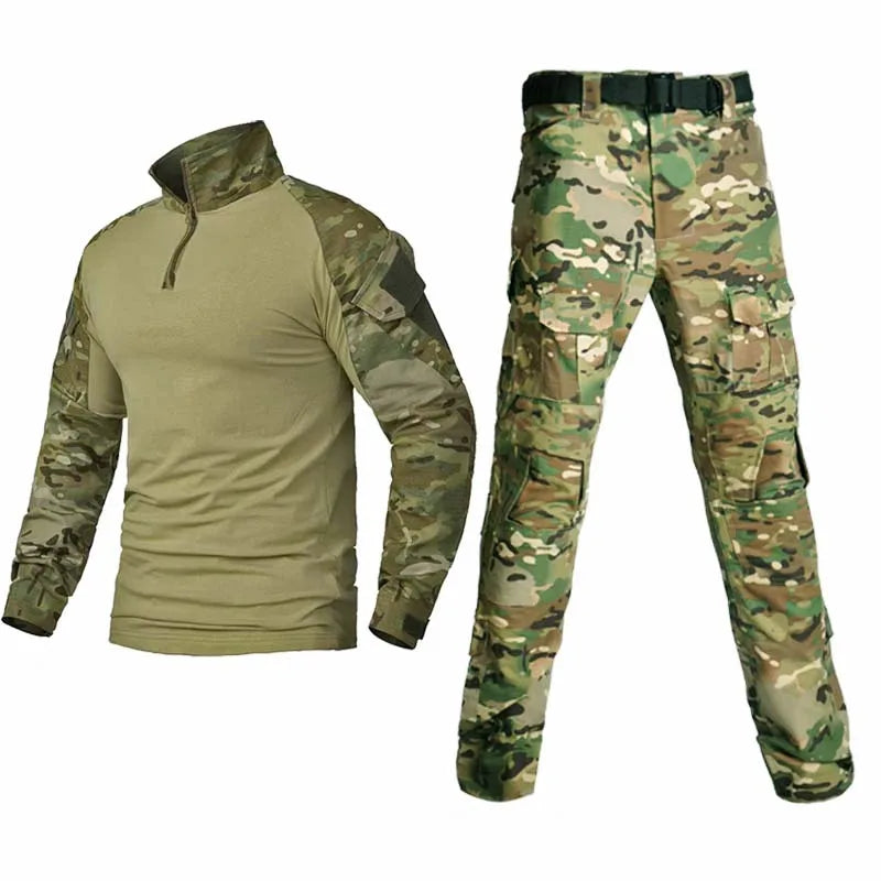 Men's Tactical Combat Uniform Set - Multicam Airsoft &amp; Hunting Gear