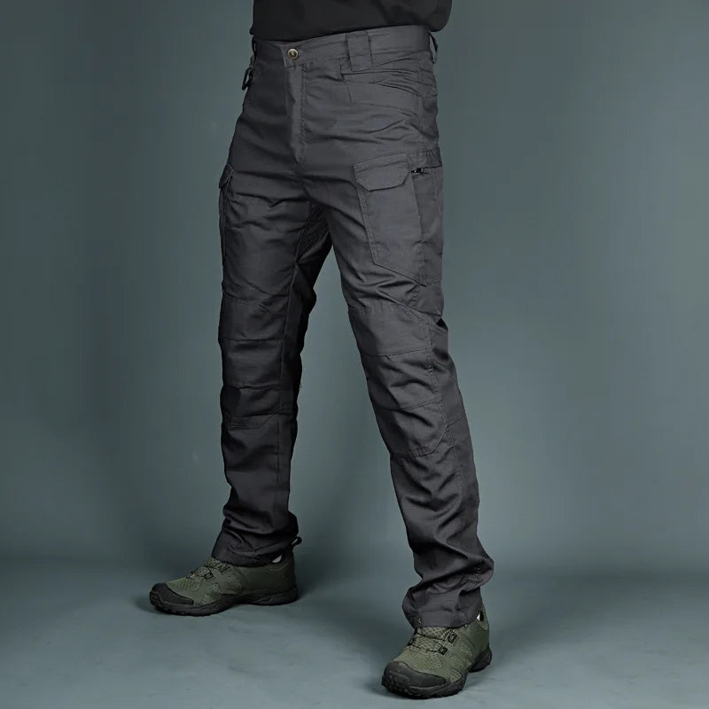 Men's Tactical Cargo Pants - Waterproof, Elastic, Multi-Pocket