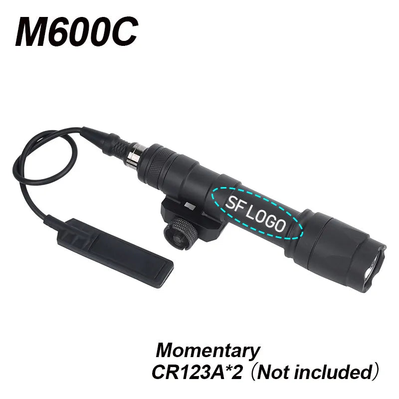 WADSN M300 M600 Tactical Weapon Light - 20mm Picatinny/MLOK/KEYMOD Rail Mount LED Flashlight