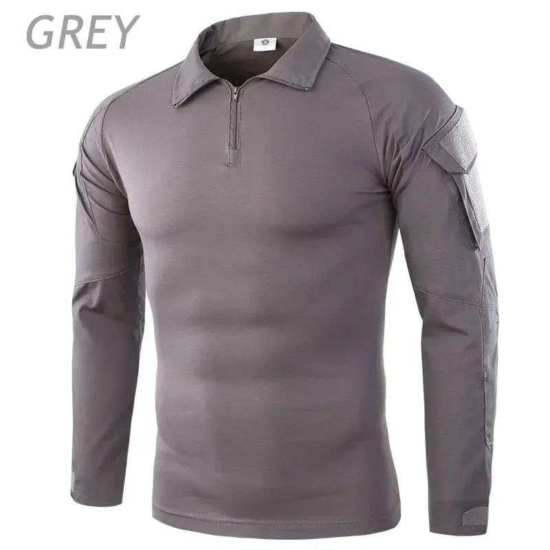 Tactical Camouflage Shirt – Breathable Military Combat Top for Outdoor & Airsoft