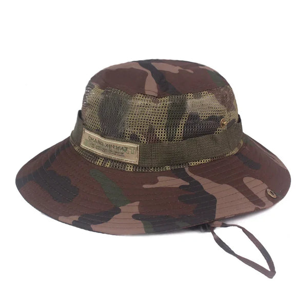 Casual Striped Bucket Hat with UPF Sun Protection and Breathable Polyester Construction