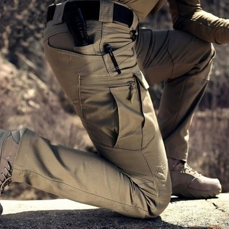 Men's Tactical Cargo Pants - Waterproof, Elastic, Multi-Pocket