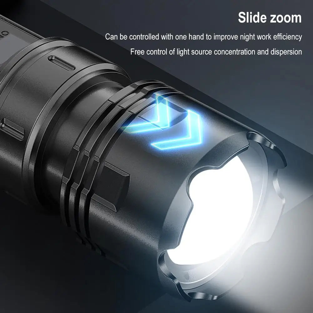 LED Tactical Flashlight - 1800mAh Rechargeable