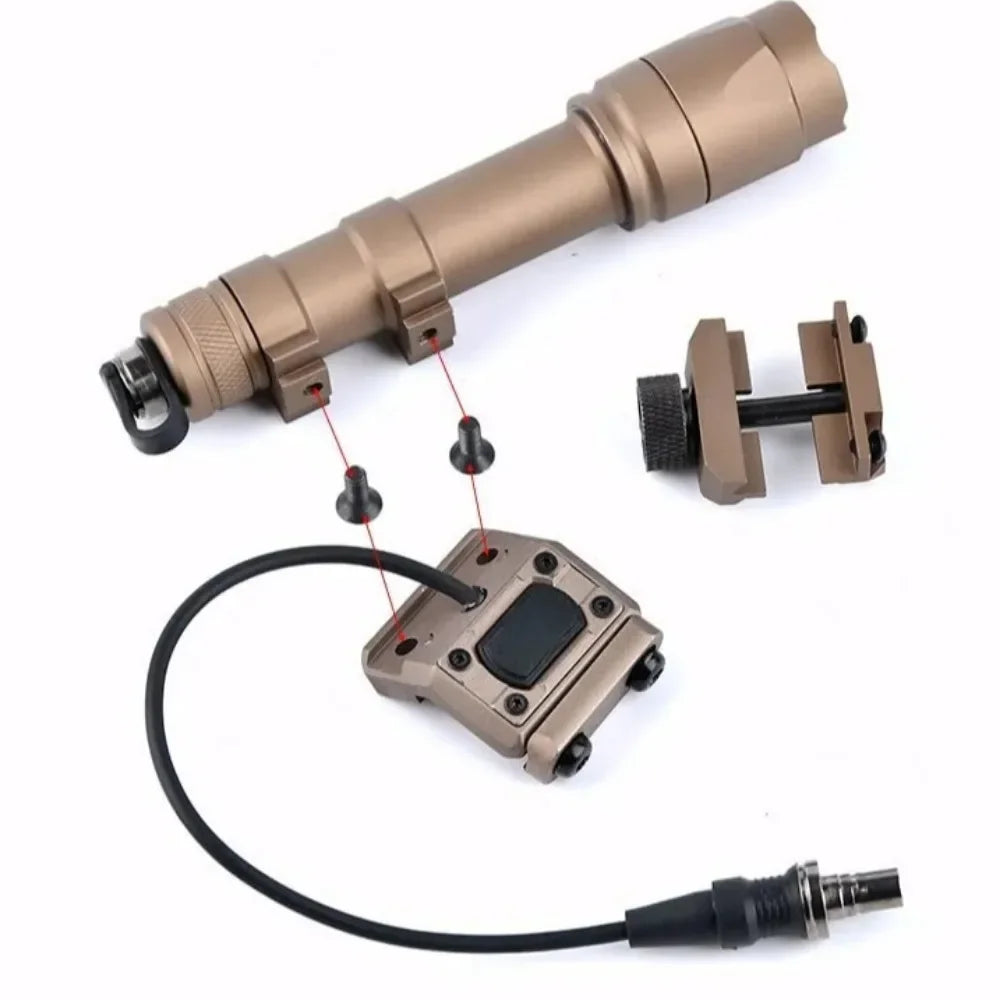 M600C/M300A Tactical LED Weapon Light - 600 Lumen Rail-Mount Flashlight with Pressure Switch