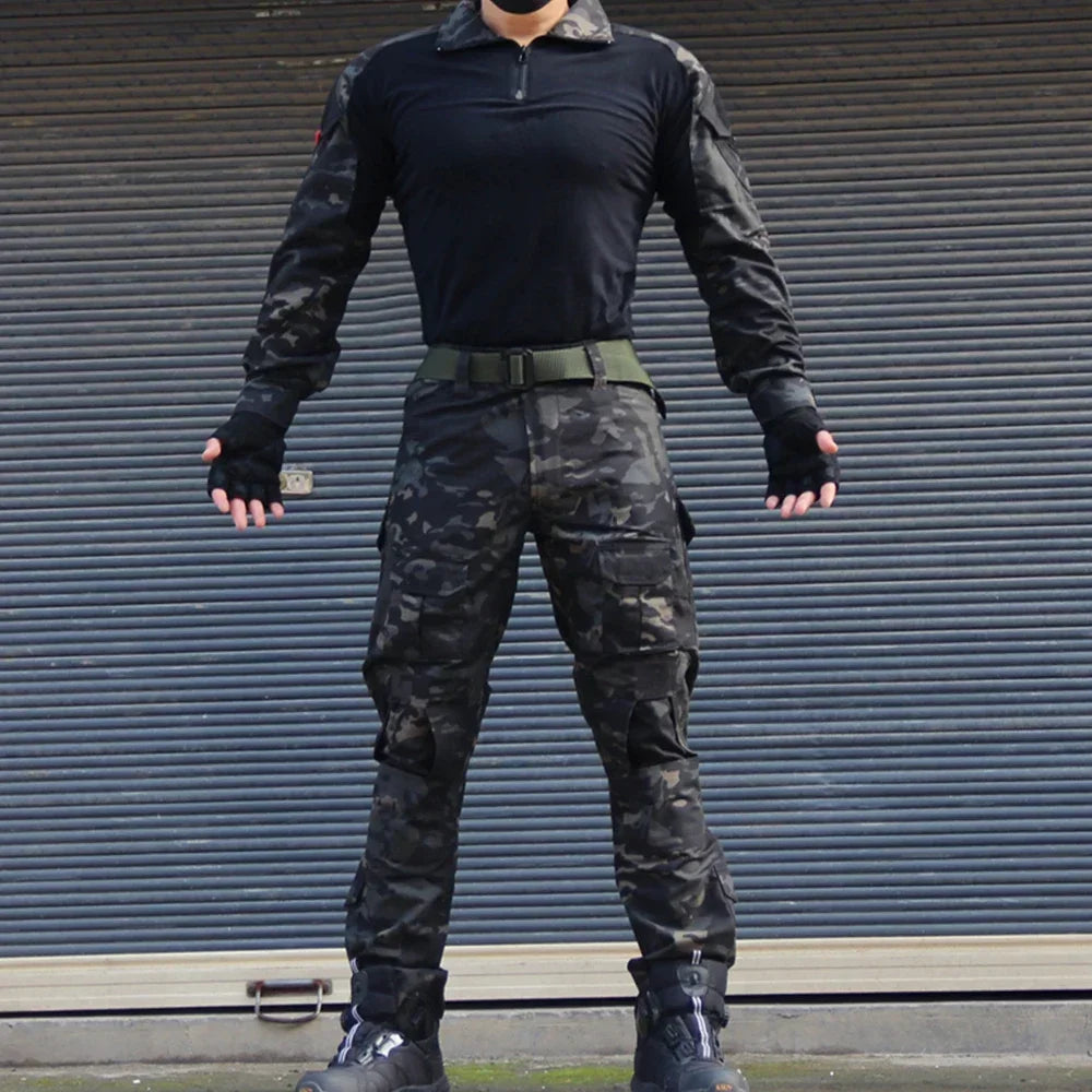 Men's Tactical Combat Uniform Set - Multicam Airsoft &amp; Hunting Gear