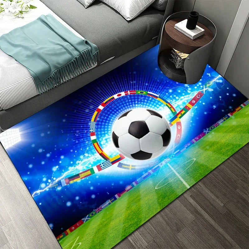 Football-Themed Rug – Home & Bedroom Decor