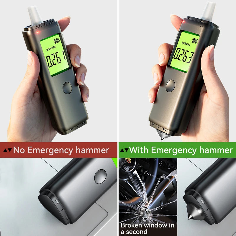 ZW Breathalyzer Rechargeable | Professional Breath Alcohol Tester