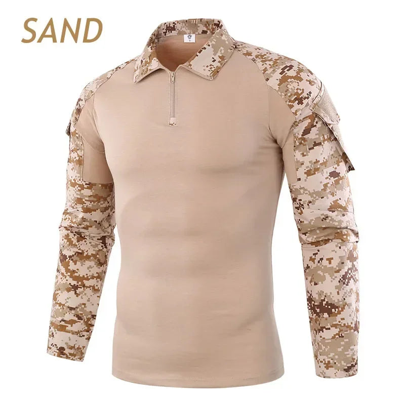 Tactical Camouflage Shirt – Breathable Military Combat Top for Outdoor & Airsoft
