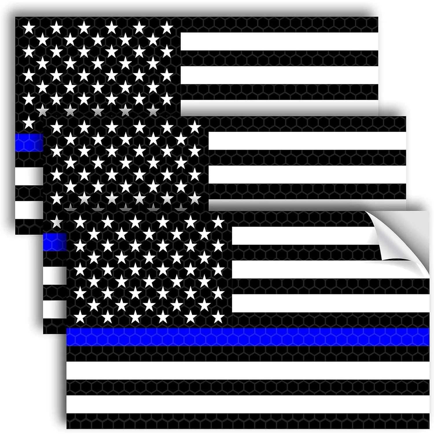 Multi-Purpose Reflective Patriotic Decal Set for Versatile Indoor/Outdoor Applications