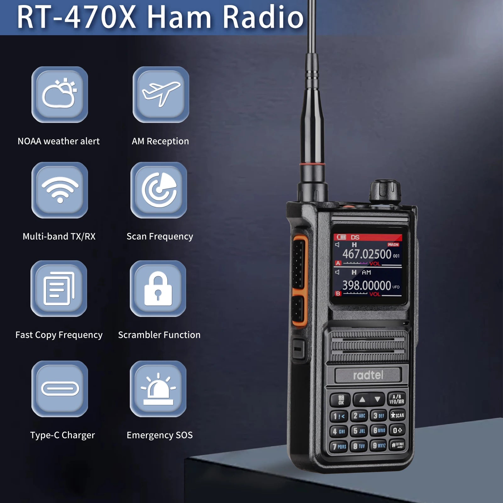 Multi-Band Portable Two-Way Radio
