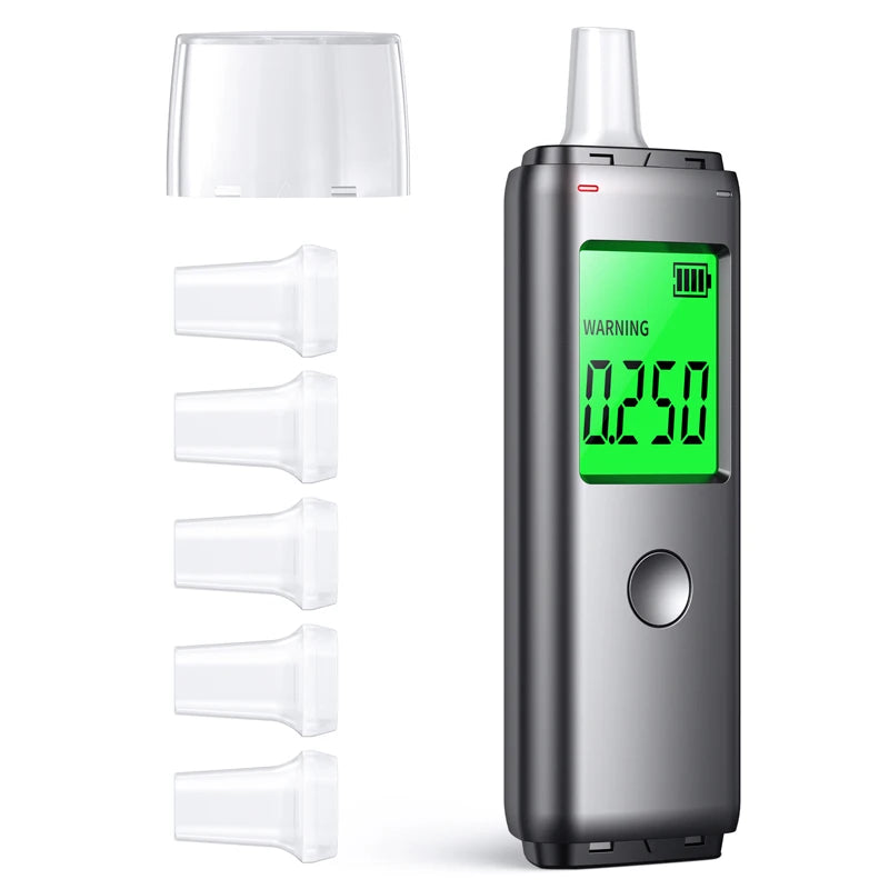 ZW Breathalyzer Rechargeable | Professional Breath Alcohol Tester