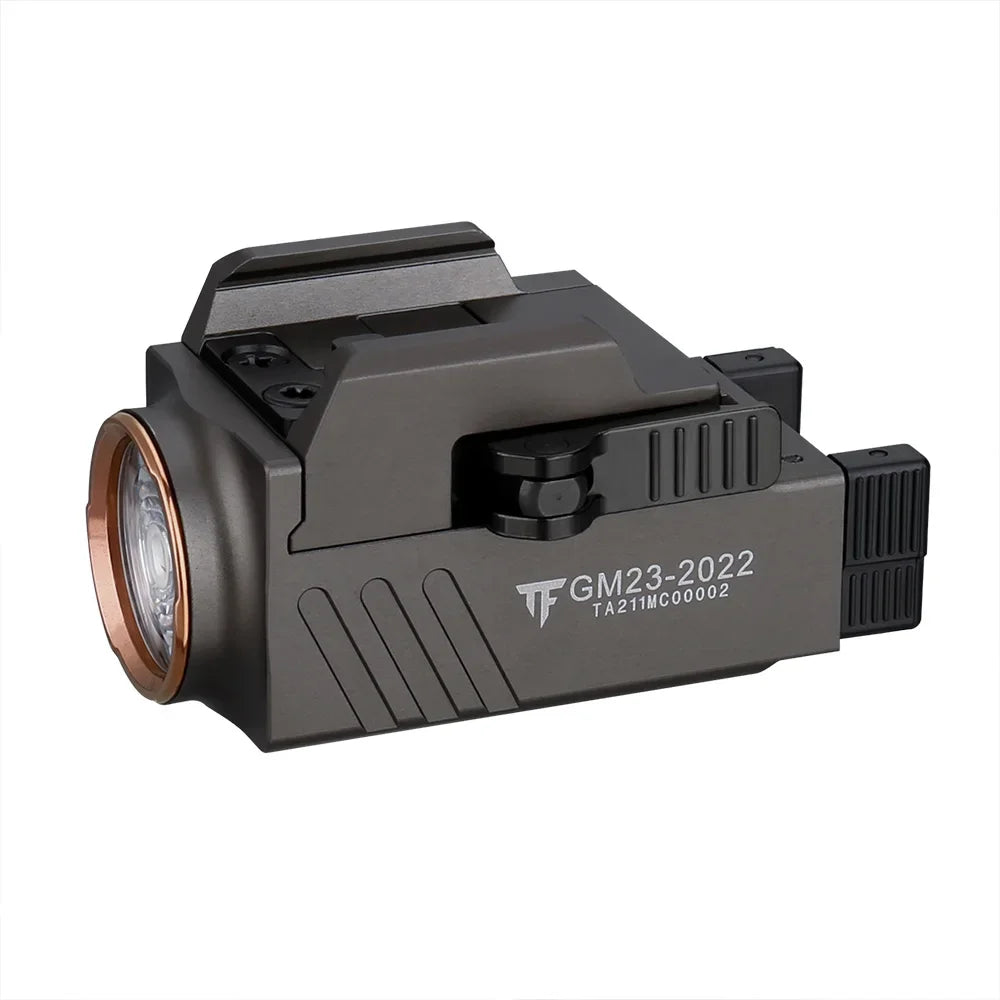 rustFire GM23 Tactical Weapon Light - 800 Lumen USB Rechargeable LED Flashlight for Glock &amp; Picatinny Rails