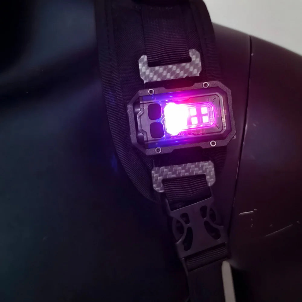 Tactical Multi-Purpose Flashlight with Magnetic Mount, 8 Modes, and 25 mm Strap Compatibility