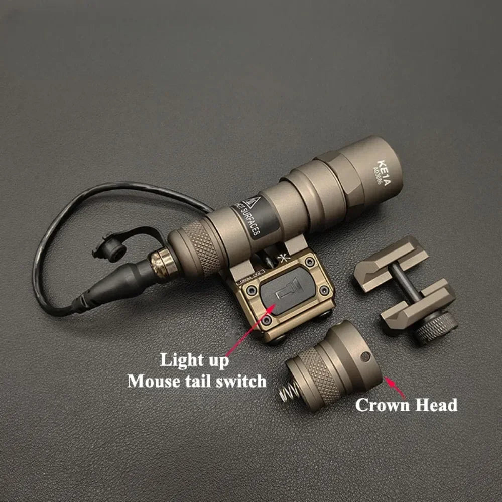 M300B/M600B Tactical Weapon Light - 800 Lumen LED Flashlight with Rail Mount &amp; ModButton Switch