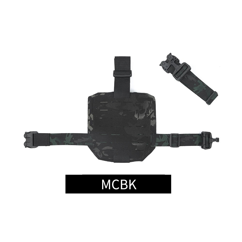 Black tactical holster with straps on a white background