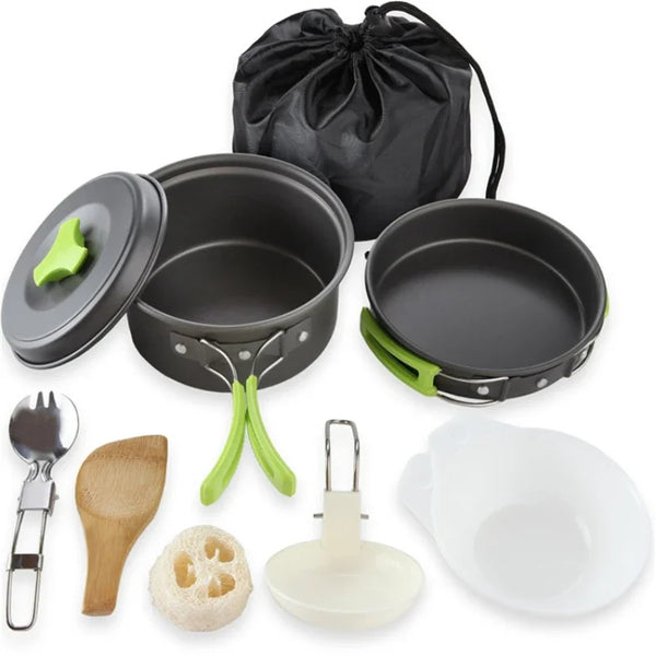 Outdoor Camping Cookware &amp; Tableware Set