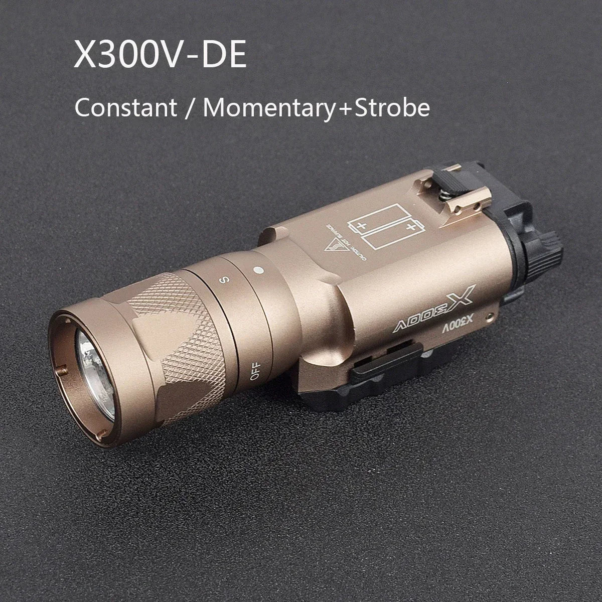 LAMBUL X300U Tactical Pistol Scout Light - Aluminum, Dual Output, CR123A