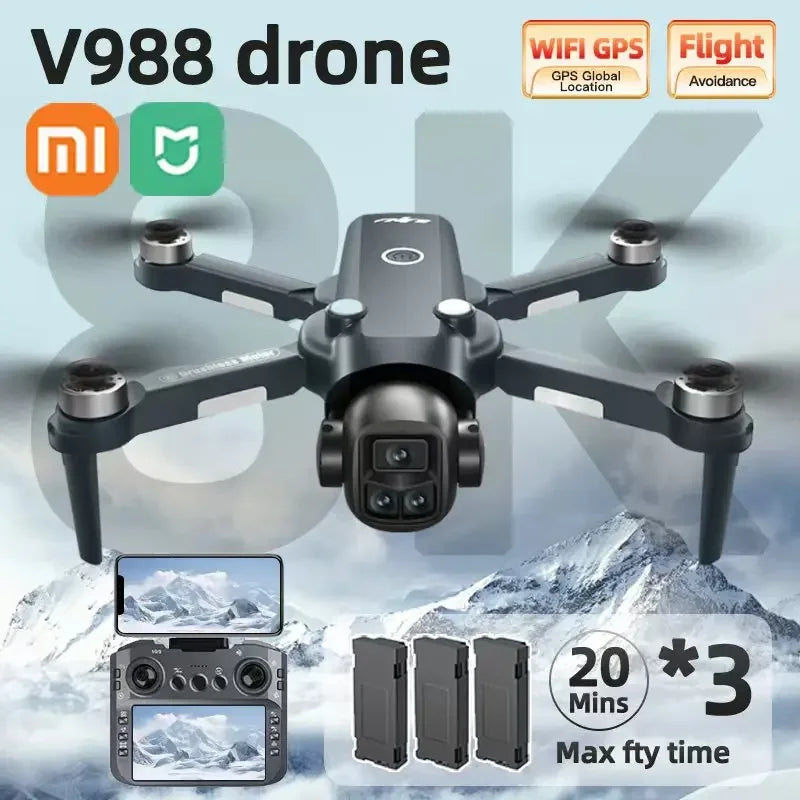 Xiaomi Mijia 8K GPS Drone with Laser Obstacle Avoidance, 3-Axis Gimbal & Screen Remote