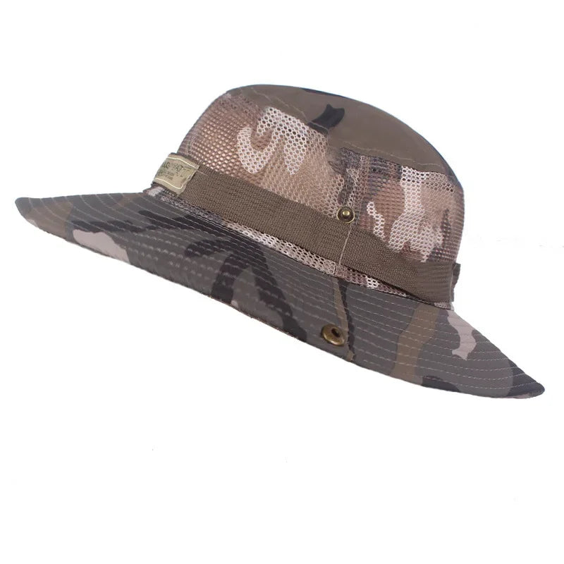 Casual Striped Bucket Hat with UPF Sun Protection and Breathable Polyester Construction