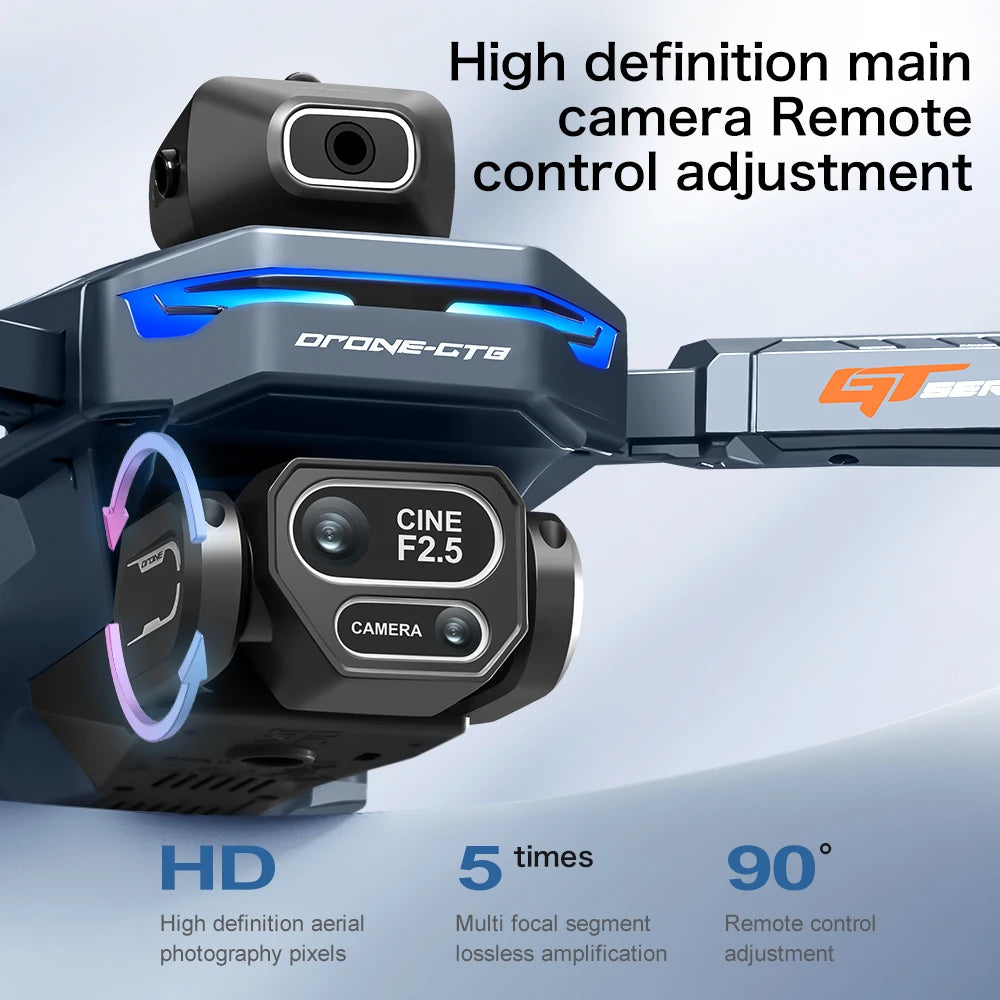 LS GT8 8K Foldable Brushless Drone with Dual Camera, Optical Flow & Screen Remote