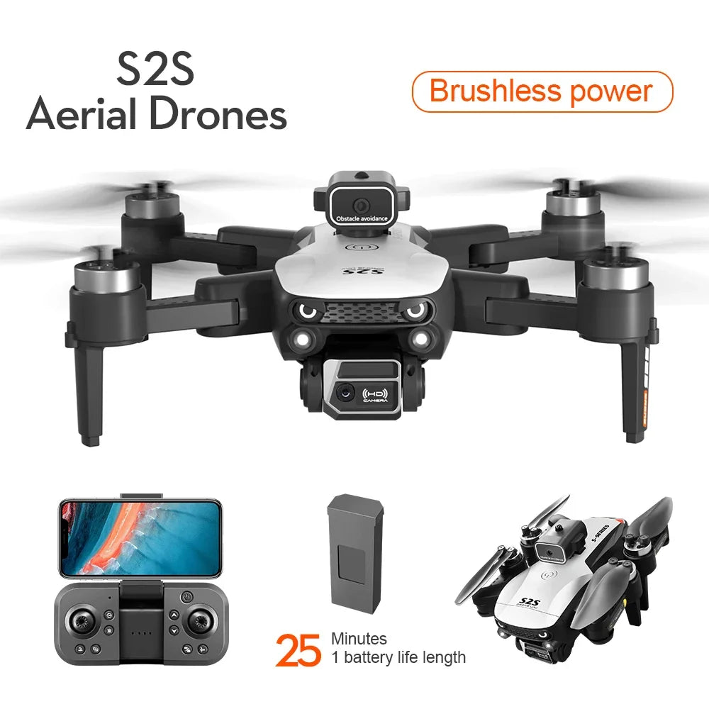 8K UHD Dual-Camera Drone with Omnidirectional Sensing