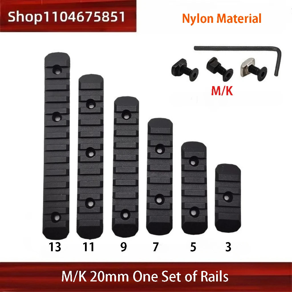 Tactical Picatinny Rail Handguard - MLOK/KEYMOD Compatible for Airsoft Wargame Rifles