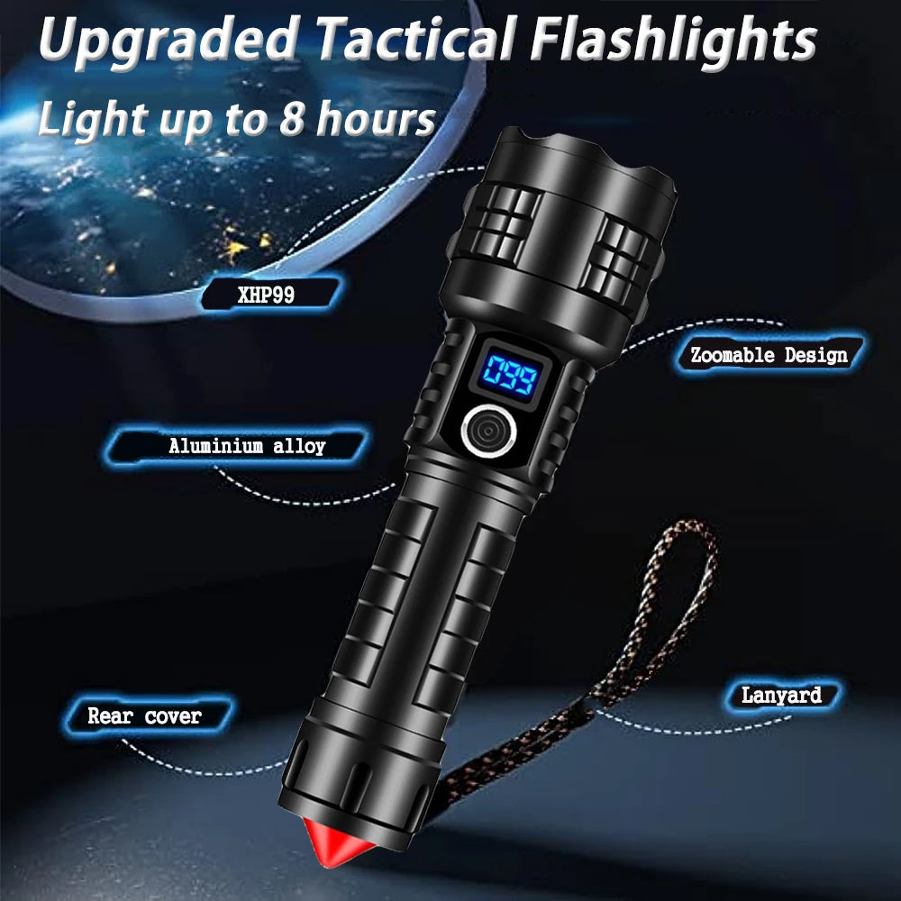 Tactical LED Flashlight - Rechargeable