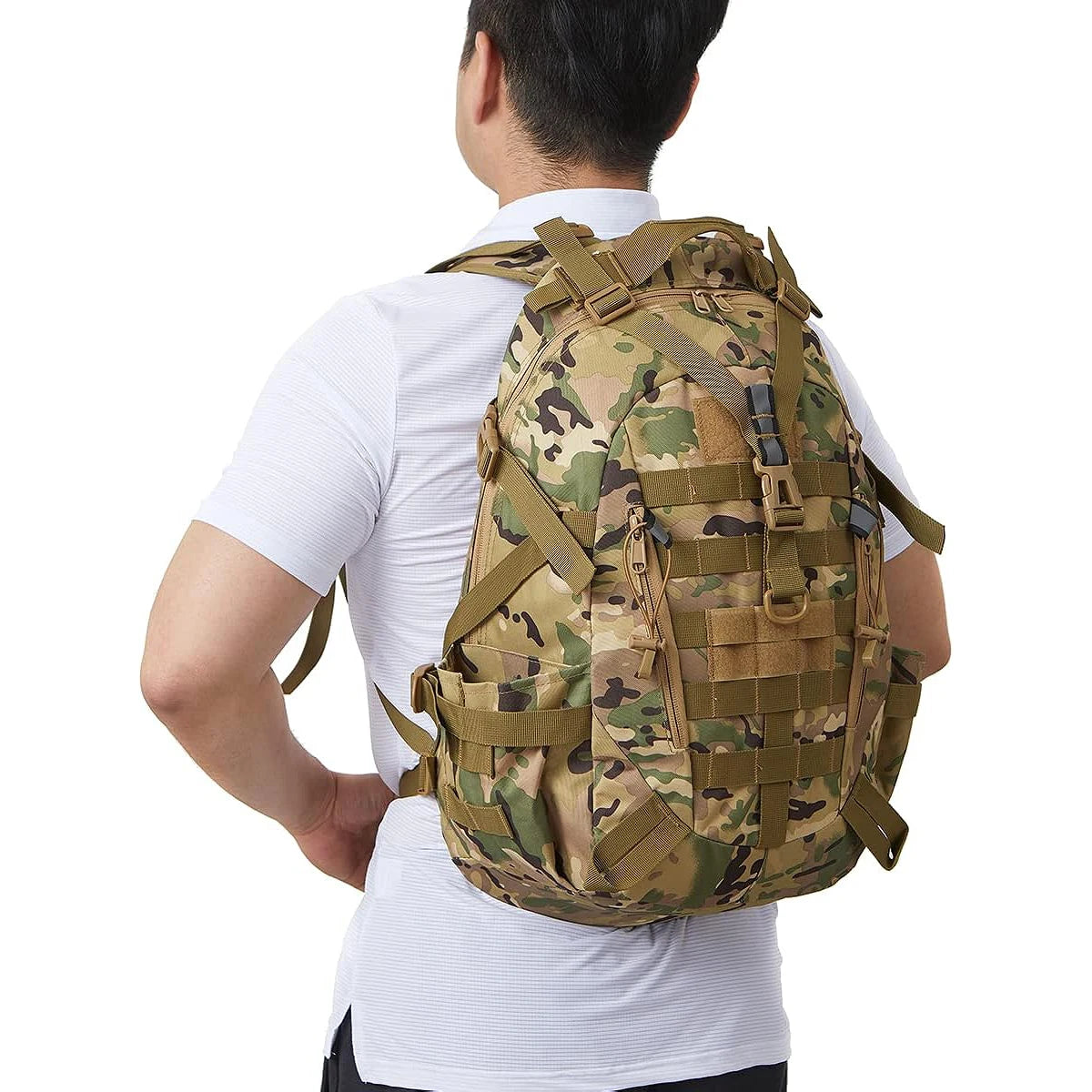 40L MOLLE Tactical Backpack – Rugged, Reflective, and Multi-Purpose
