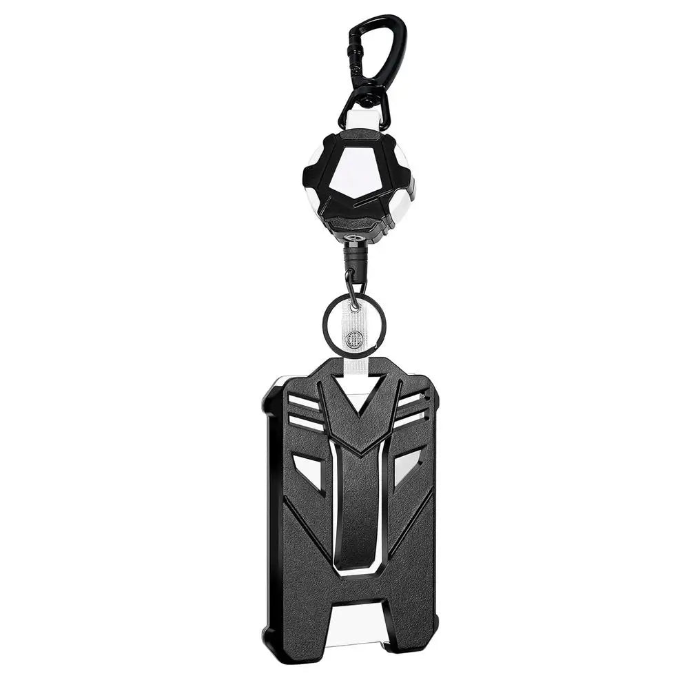Tactical ID Badge Holder with Retractable Reel & Carabiner