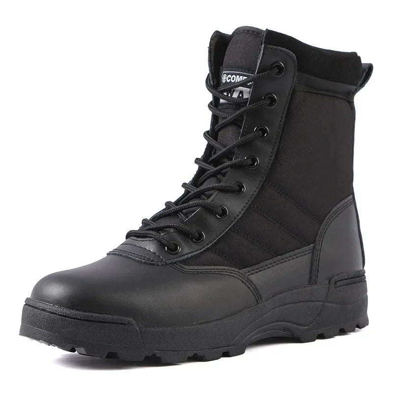 TOMITANY Men's Desert Tactical Ankle Boots with Side Zip & Rubber Outsole