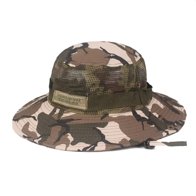 Casual Striped Bucket Hat with UPF Sun Protection and Breathable Polyester Construction