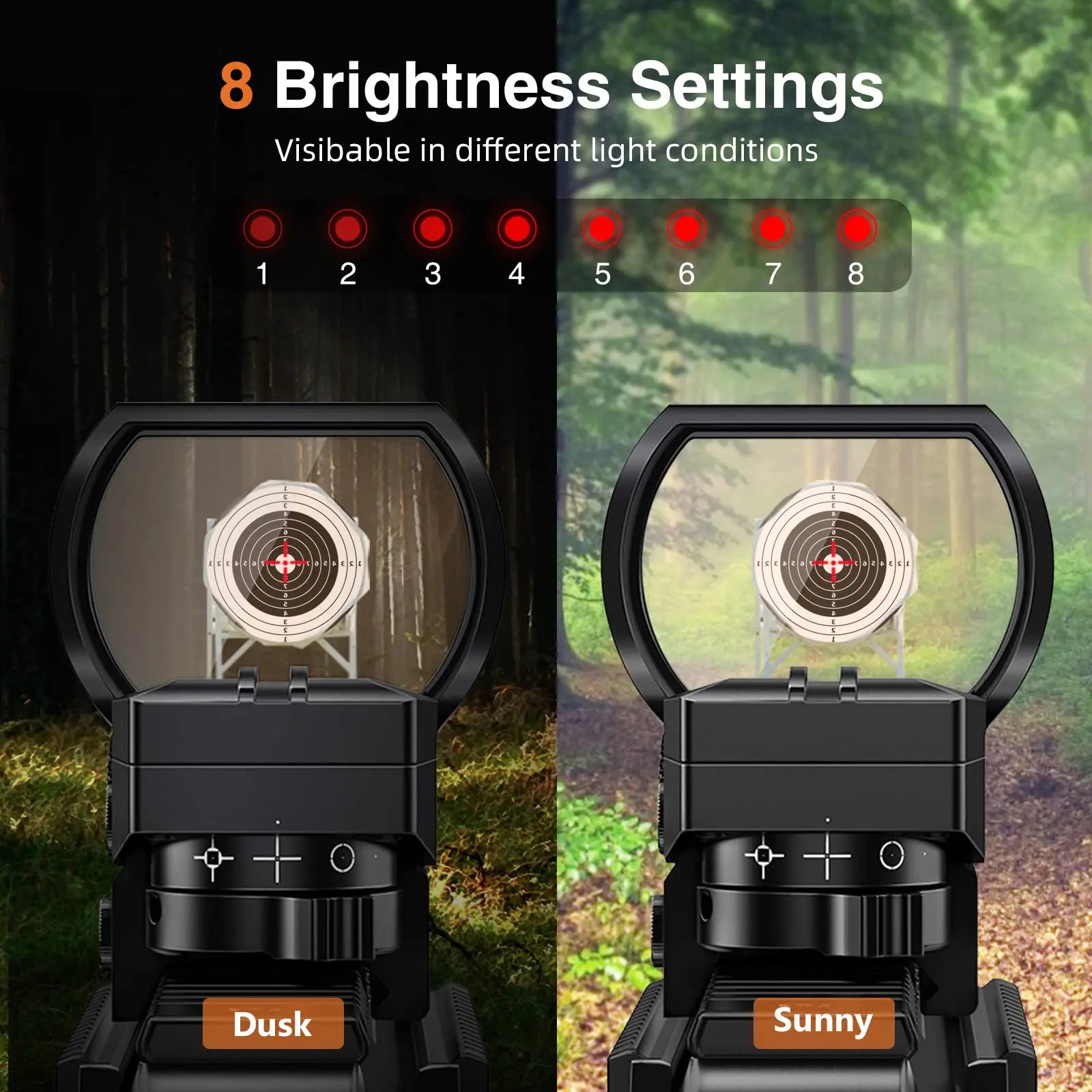 Red Dot Rifle Scope - 1x28x40, 4 Reticles