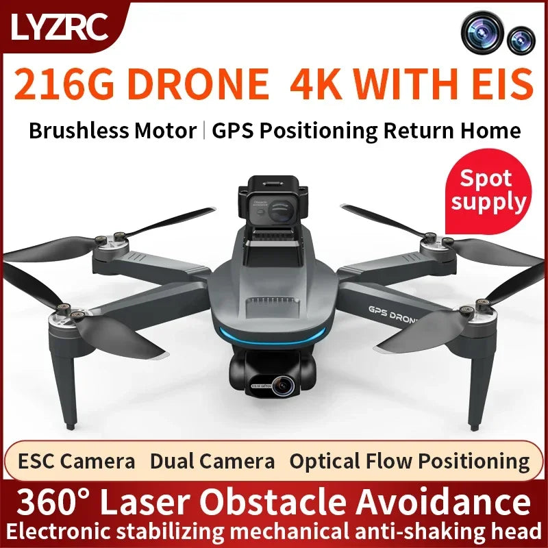 L200 Pro Max 4K GPS Drone with 2-Axis Gimbal 360° Laser Obstacle Avoidance