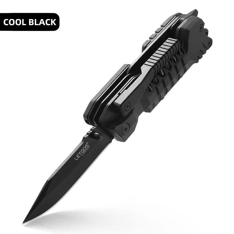 Black folding knife with 'UGGOS' branding on a white background