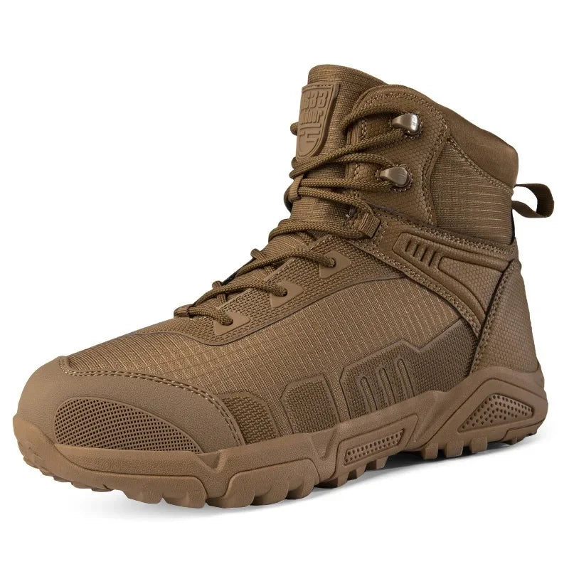 Men's High-Top Tactical Hiking Boots – Breathable Desert Work Shoes with Extended Sizing