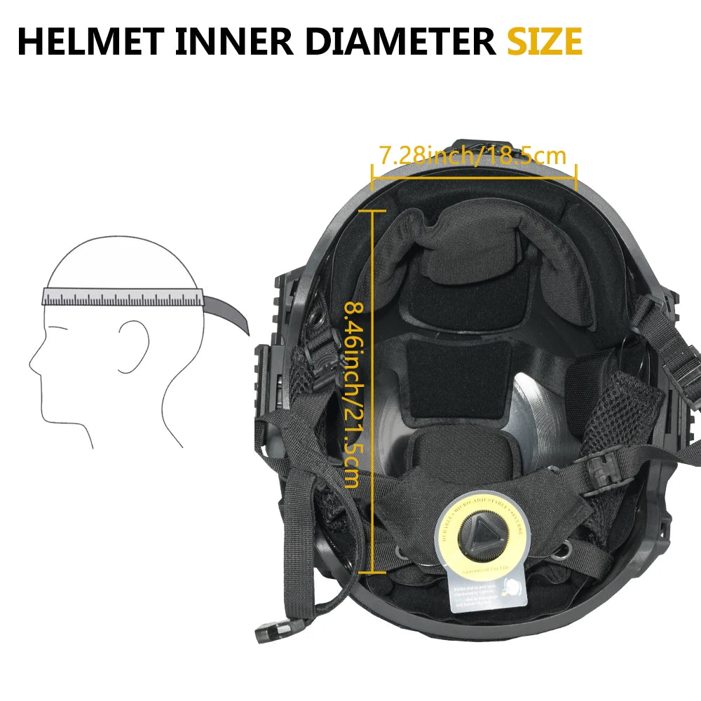 BOOIU Wendy 3.0 Tactical Helmet - Fiberglass High Cut with Rail System