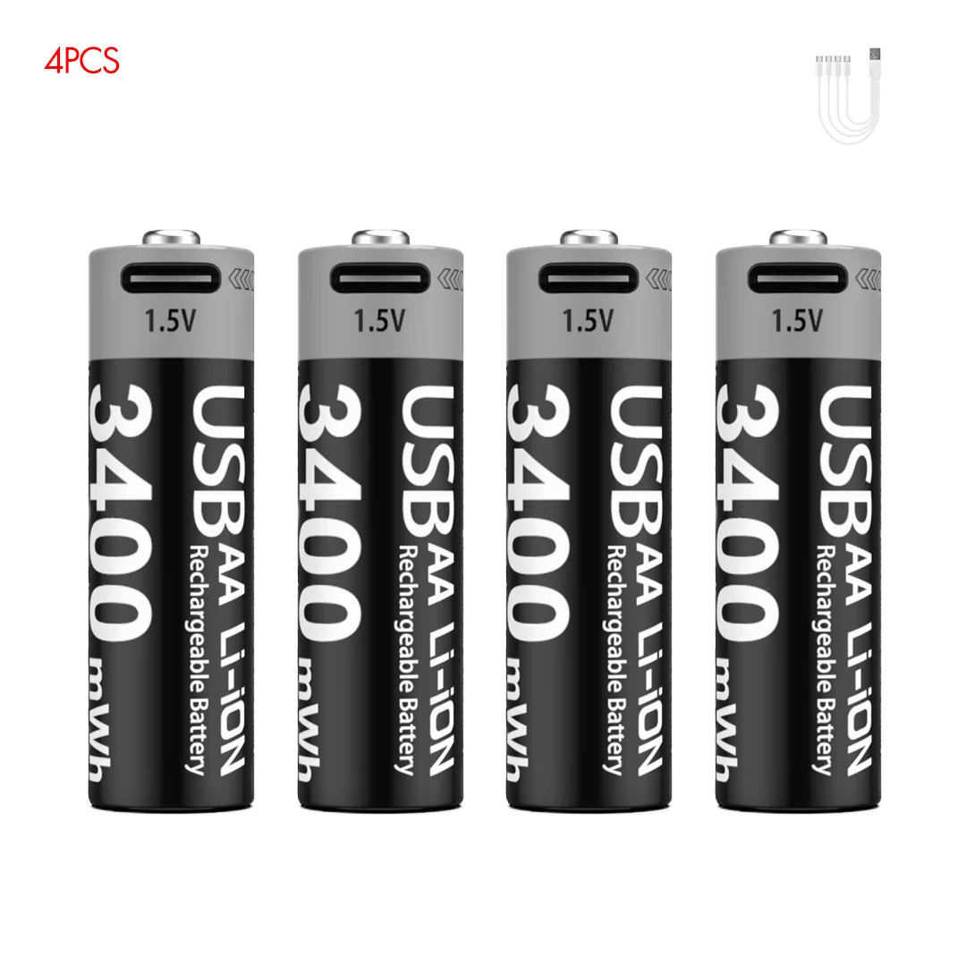 EcoCharge USB Rechargeable Battery Set