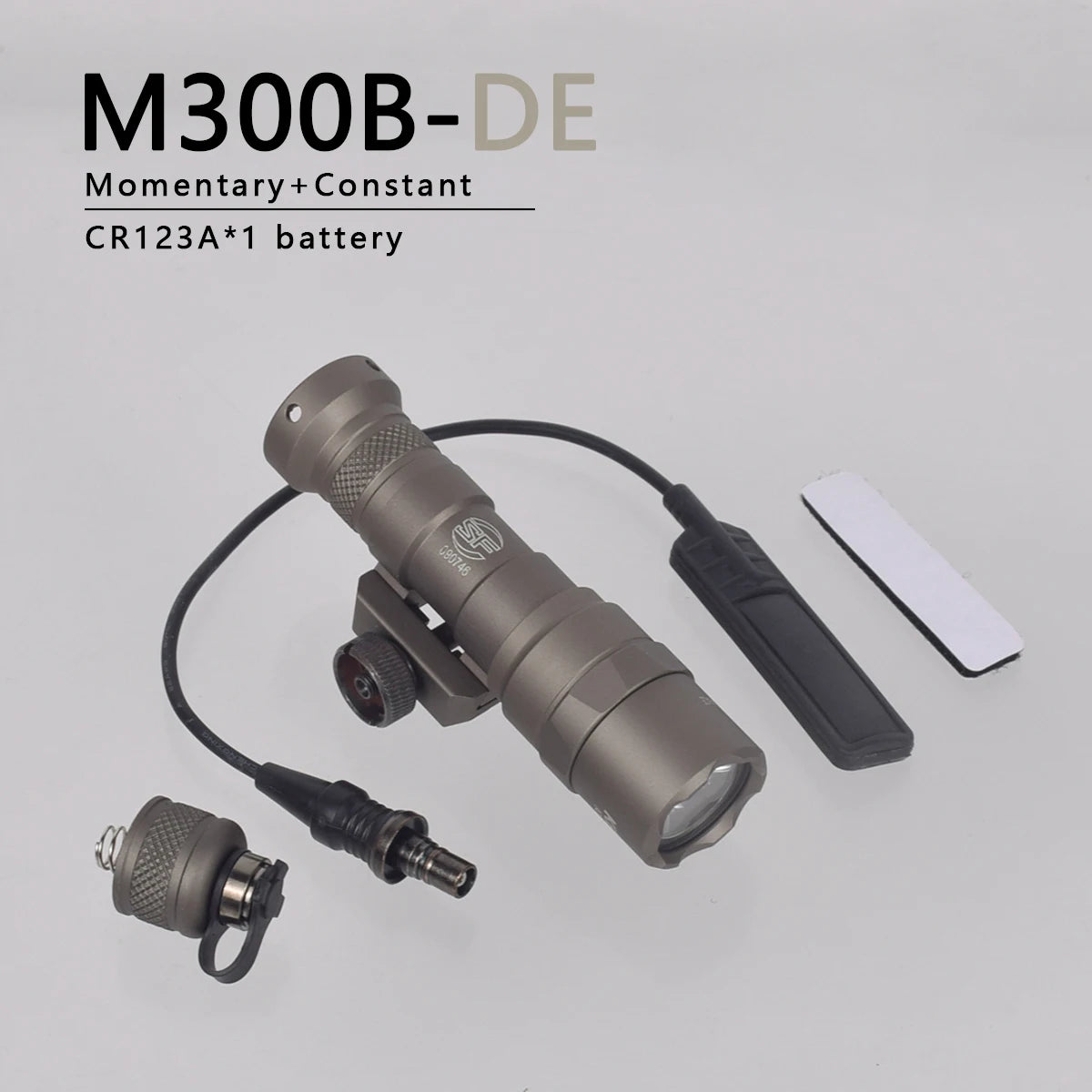Tactical Weapon Light - M600C/M300C LED Scout Flashlight with Picatinny Rail Mount