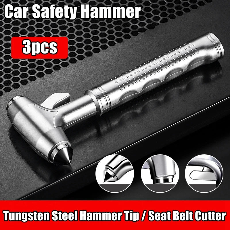 Car Emergency Escape Hammer with Window Breaker & Seat Belt Cutter