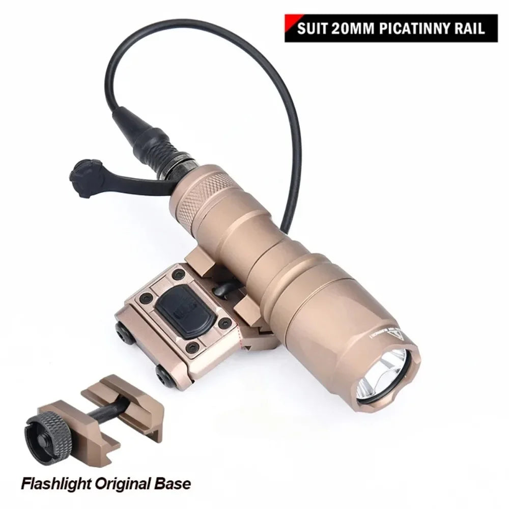M600C/M300A Tactical LED Weapon Light - 600 Lumen Rail-Mount Flashlight with Pressure Switch