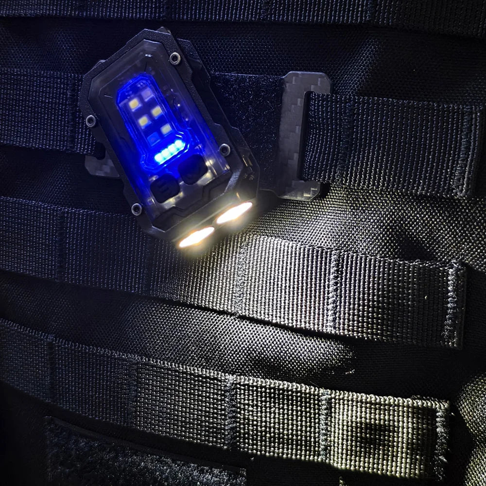 Tactical Multi-Purpose Flashlight with Magnetic Mount, 8 Modes, and 25 mm Strap Compatibility