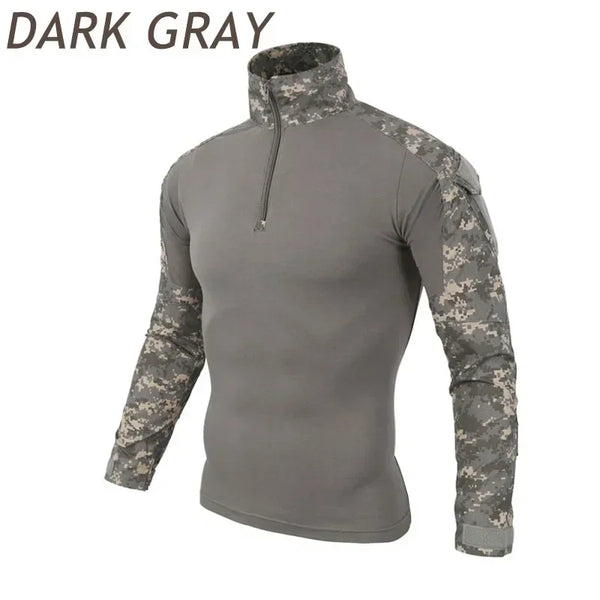 Tactical Camouflage Shirt – Breathable Military Combat Top for Outdoor & Airsoft