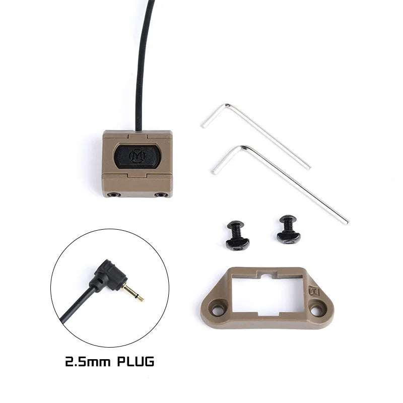 WADSN Tactical Dual Function Pressure Remote Switch for PEQ15, DBAL A2, M600 Flashlight