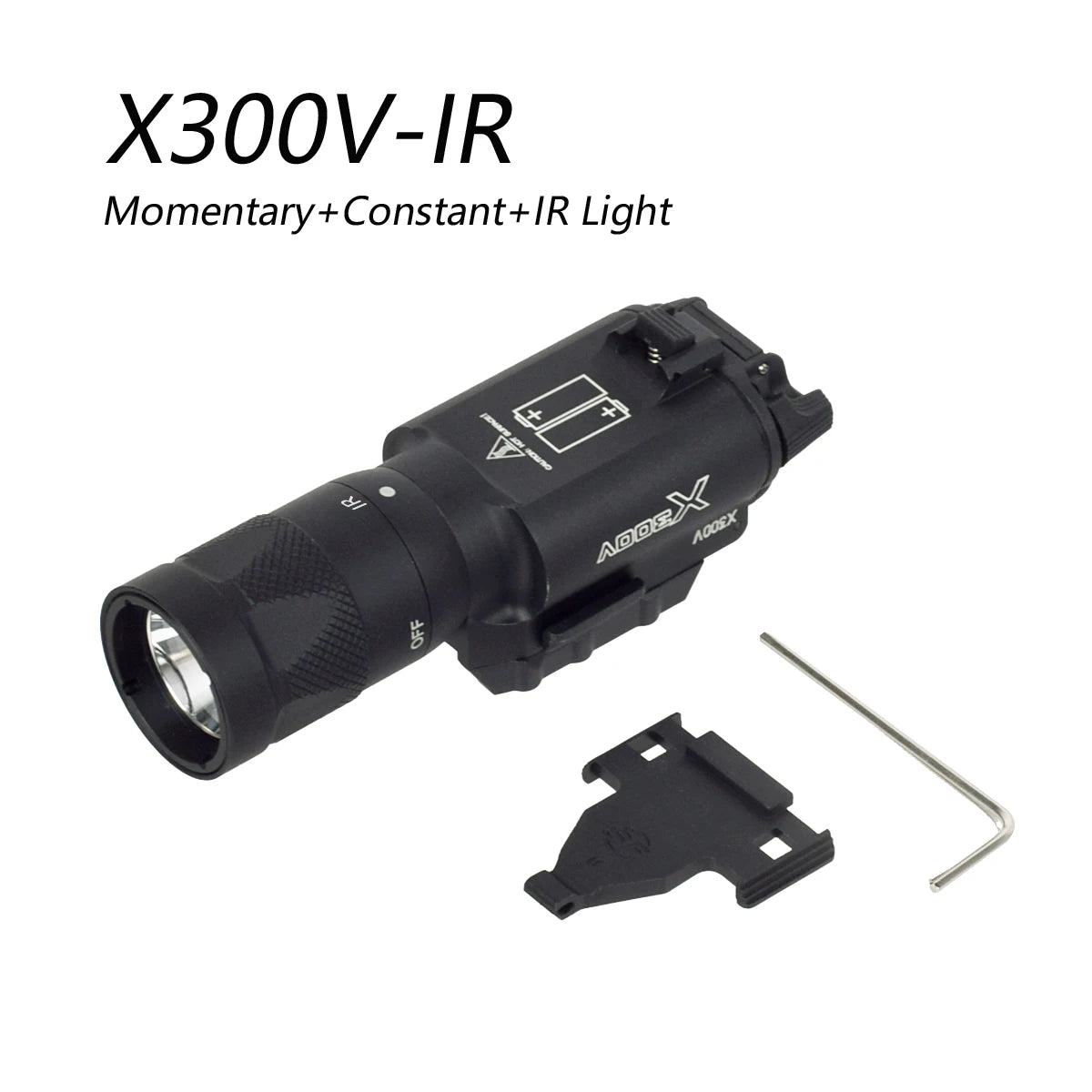 LAMBUL X300U Tactical Pistol Scout Light - Aluminum, Dual Output, CR123A