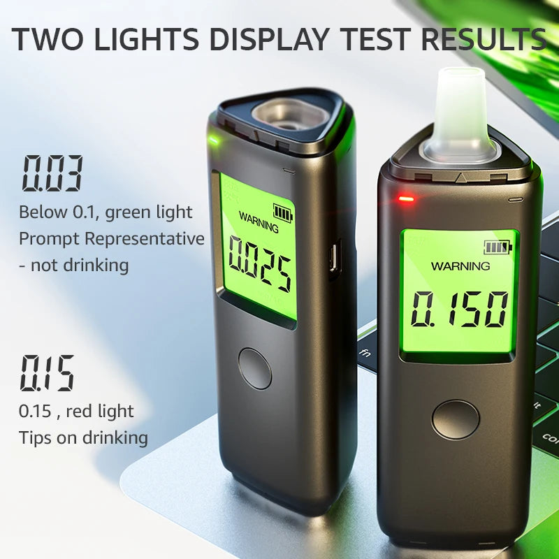 ZW Breathalyzer Rechargeable | Professional Breath Alcohol Tester