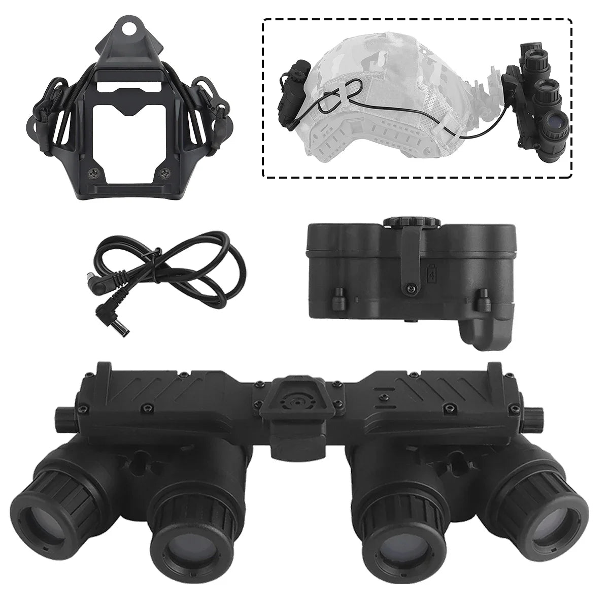 NVG 18 Tactical Night Vision Goggles - MICH M88 Helmet Compatible