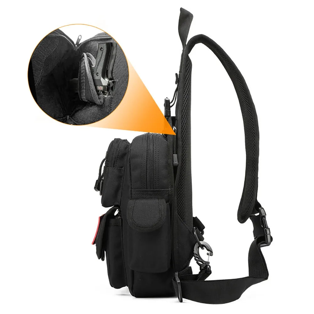 Tactical EDC Sling Bag with Concealed Compartment