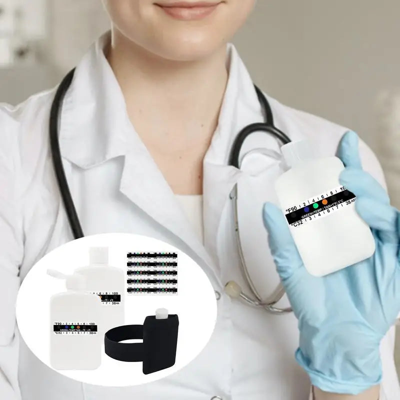 Quick Fix Urine Test Kit – Accurate Urine Testing Set with Temperature Strips and Bottle