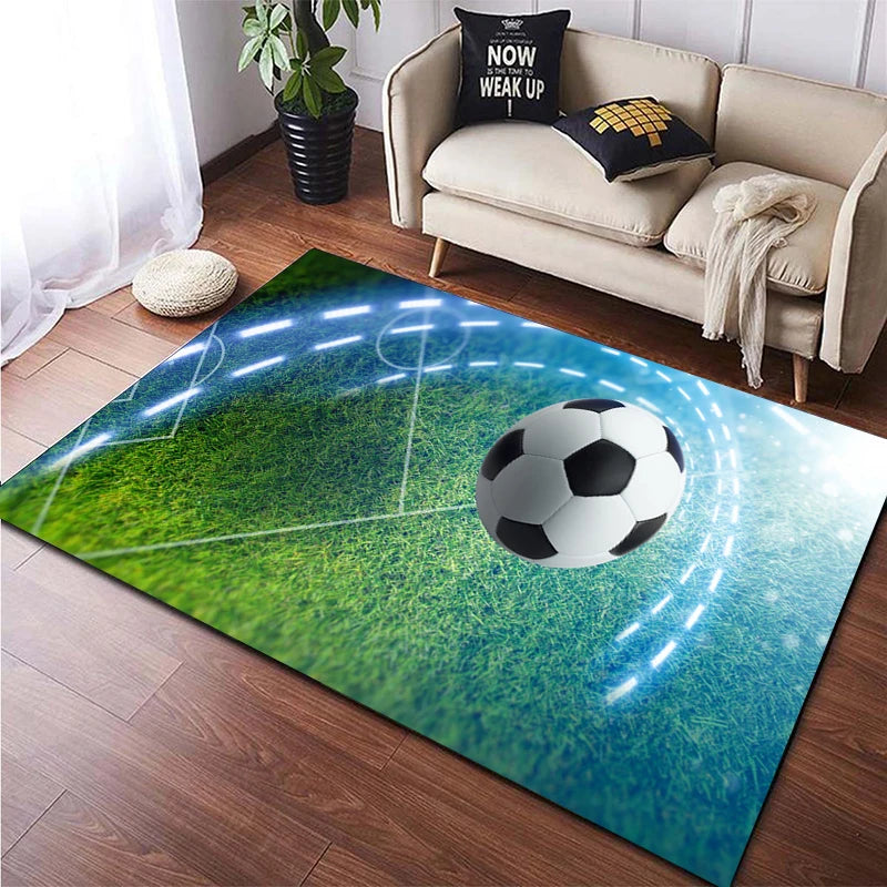 Football-Themed Rug – Home & Bedroom Decor